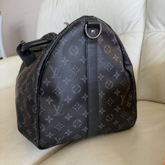 Louis Vuitton Keepall Bandoulière 55 with Box Grey Oversized Monogram Bag - Picture 9 of 16
